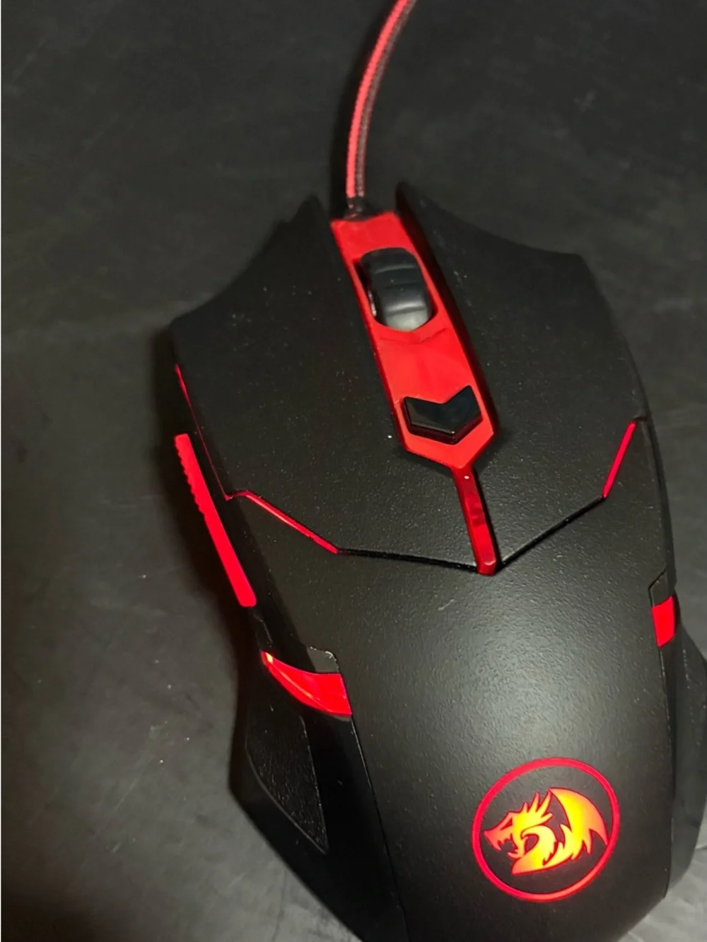 Black & Red Gaming Headset - Wired Over-Ear with Microphone
